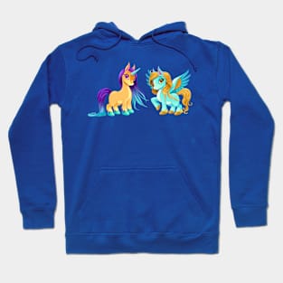 Baby unicorn and pegasus with cute eyes. Hoodie